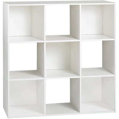 Calicosy Modèle - Étagère de rangement 9 niveaux - Blanc - Étagère de stockage - Publicité Calicosy Modèle - Étagère de rangement 9 niveaux - Blanc - Étagère de stockage - Publicité