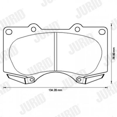 Mitsubishi 4605A472 Forhjuls bremsebelagte sett - Bremsklosser Mitsubishi 4605A472 Forhjuls bremsebelagte sett - Bremsklosser