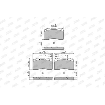 JURID 573322J Bremsbeläge-Set - Verschleißsensor - Für Alfa Romeo, Lancia JURID 573322J Bremsbeläge-Set - Verschleißsensor - Für Alfa Romeo, Lancia