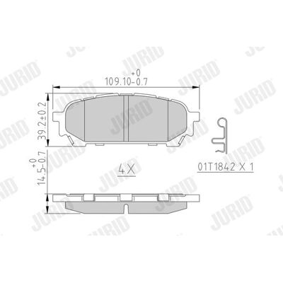 Jurid 572529J Bremsbeläge - Subaru Jurid 572529J Bremsbeläge - Subaru