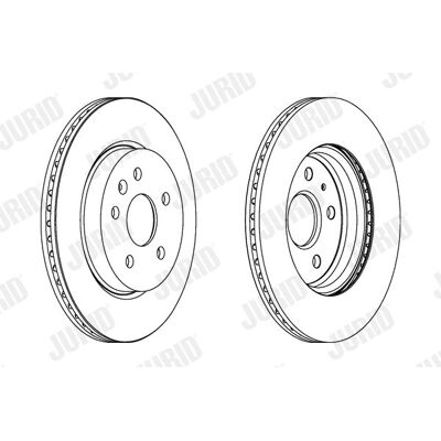 Disco de freno JURID - Ventilado para Opel, Chevrolet, Saab - 315mm Disco de freno JURID - Ventilado para Opel, Chevrolet, Saab - 315mm
