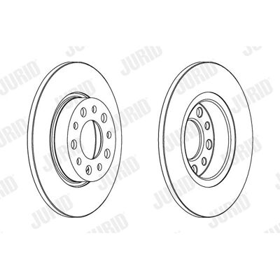 JURID Alfa Romeo Giulietta Jeep Bremsscheibe 278mm Belüftet 5-Loch JURID Alfa Romeo Giulietta Jeep Bremsscheibe 278mm Belüftet 5-Loch