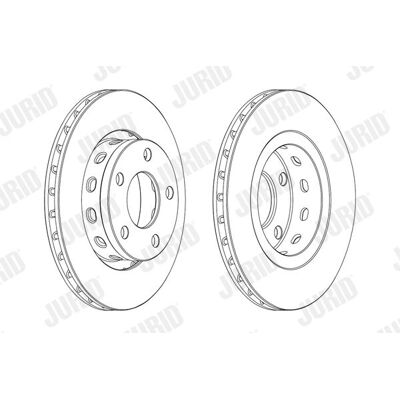 JURID 562515JC Ventilated Remschijf - Remschijf JURID 562515JC Ventilated Remschijf - Remschijf