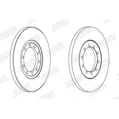 Disco de freno JURID Ford Transit Mk6 - 16mm Recubierto completo Disco de freno JURID Ford Transit Mk6 - 16mm Recubierto completo