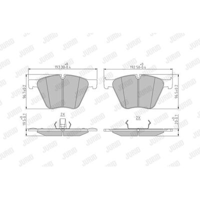 Jurid Voorkant Remblokken Set voor BMW X5 X6 5 Serie 7 Serie Jurid Voorkant Remblokken Set voor BMW X5 X6 5 Serie 7 Serie