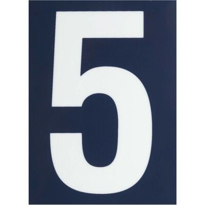 Novap Kunststoff Nummer 5 - Nummernschild für Briefkasten Novap Kunststoff Nummer 5 - Nummernschild für Briefkasten
