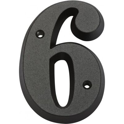 CENTRALE BRICO - Numero 6 in zama opaca - 8 x 4.5 cm - Nail CENTRALE BRICO - Numero 6 in zama opaca - 8 x 4.5 cm - Nail