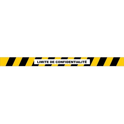 Ruban de Marquage au Sol Novap - Limite de Confidentialité - 100x70cm - Noir et Jaune - Publicité Ruban de Marquage au Sol Novap - Limite de Confidentialité - 100x70cm - Noir et Jaune - Publicité