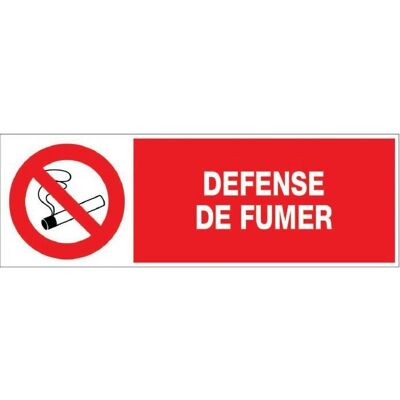 Panneau d'avertissement NOVAP - 45x15cm - Défense de fumer Panneau d'avertissement NOVAP - 45x15cm - Défense de fumer
