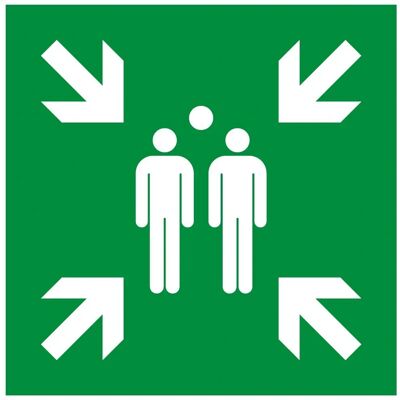Panneau de sécurité Novap - 20x20cm - Point d’évacuation et de rassemblement - Publicité Panneau de sécurité Novap - 20x20cm - Point d’évacuation et de rassemblement - Publicité