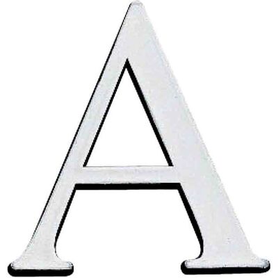 Lettera A Adesiva Dorata - Plastica Goffrata - 40x25/30mm Lettera A Adesiva Dorata - Plastica Goffrata - 40x25/30mm