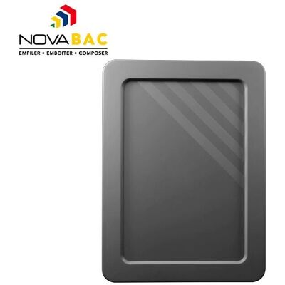 Couvercle en acier gris Novap - Adapté pour bacs de 30L Couvercle en acier gris Novap - Adapté pour bacs de 30L