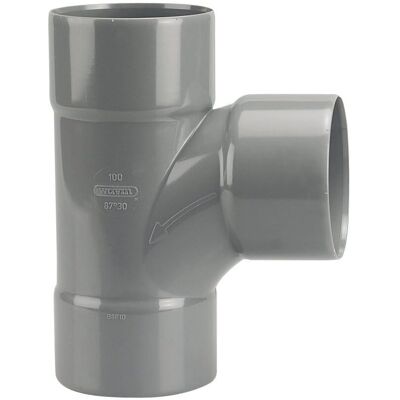 Raccord PVC Wavin 87/30 D.100 - Gris - Publicité Raccord PVC Wavin 87/30 D.100 - Gris - Publicité