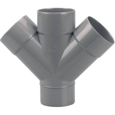 WAVIN PVC Doppelte Parallele Kupplung - 45° D100 Rohrverbinder WAVIN PVC Doppelte Parallele Kupplung - 45° D100 Rohrverbinder