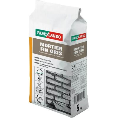 Parexlanko - Mortier fin 5 kg - Gris - Exterior - Mortar Parexlanko - Mortier fin 5 kg - Gris - Exterior - Mortar