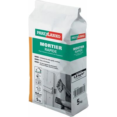 Mortier à prise rapide Parexlanko 5kg - Usage extérieur - Publicité Mortier à prise rapide Parexlanko 5kg - Usage extérieur - Publicité