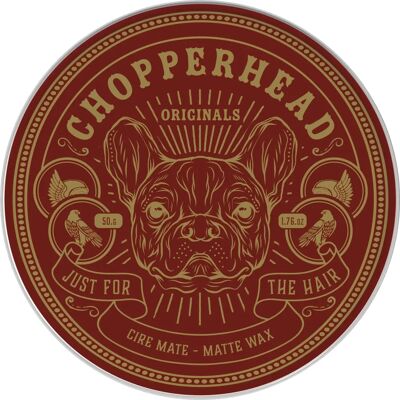 Cire matte Chopperhead - Cheveux courts - France - 50g - Publicité Cire matte Chopperhead - Cheveux courts - France - 50g - Publicité