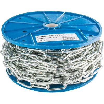 Corderies Tournonaises - Cadena de Acero Soldado 4mm 25m Corderies Tournonaises - Cadena de Acero Soldado 4mm 25m