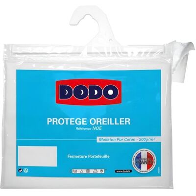 Housse d'oreiller blanche 65x65cm DODO - Lavable - Publicité Housse d'oreiller blanche 65x65cm DODO - Lavable - Publicité