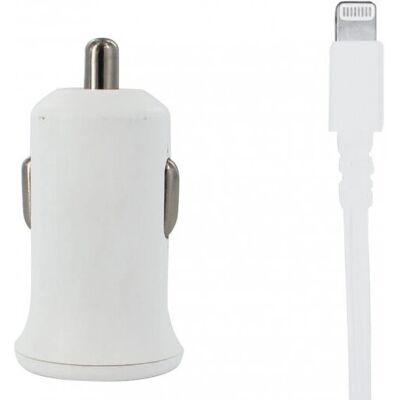 Chargeur Mobile MOOOV 730312 - Charge rapide, Auto, Blanc Chargeur Mobile MOOOV 730312 - Charge rapide, Auto, Blanc