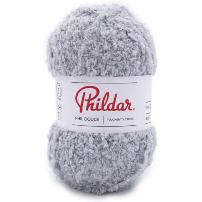 PHILDAR - Douce - Gris clair - 50g - Yarn - Publicité PHILDAR - Douce - Gris clair - 50g - Yarn - Publicité