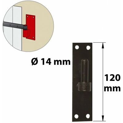 AFBAT Cerniera - Acciaio preverniciato - Diametro 14 mm - Altezza 120 mm - Profondità 30 mm AFBAT Cerniera - Acciaio preverniciato - Diametro 14 mm - Altezza 120 mm - Profondità 30 mm