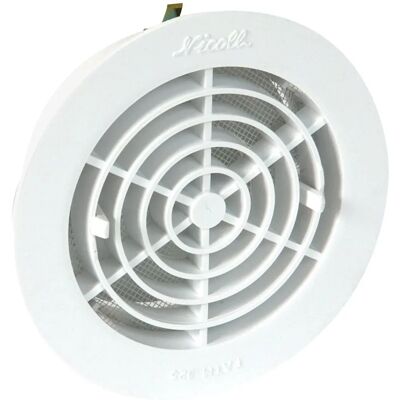 NICOLL Griglia di ventilazione - D.125mm Clip-on Interno Bianco NICOLL Griglia di ventilazione - D.125mm Clip-on Interno Bianco