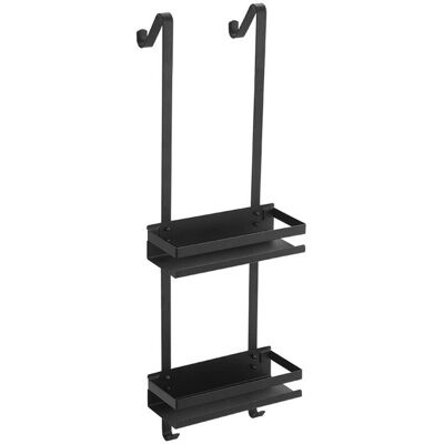 Skecten - Estante de Ducha con Colgador - 2 Cestas - Negro Skecten - Estante de Ducha con Colgador - 2 Cestas - Negro