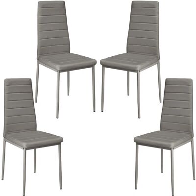 Skecten - Set de 4 Sillas de Comedor - Gris - Dining chairs Skecten - Set de 4 Sillas de Comedor - Gris - Dining chairs