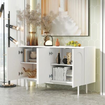 MODFU - Credenza 140x42x80 - Blanco - Armario buffet MODFU - Credenza 140x42x80 - Blanco - Armario buffet