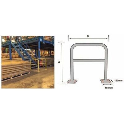Viso - Barriera di sicurezza in acciaio 2000x1000mm Giallo Ø 60mm - Barriera di sicurezza Viso - Barriera di sicurezza in acciaio 2000x1000mm Giallo Ø 60mm - Barriera di sicurezza
