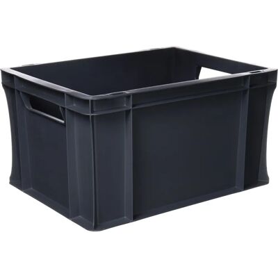 Viso Bac de Stockage Plastique Empilable - 20L - Chêne Clair - Norme Europe - Publicité Viso Bac de Stockage Plastique Empilable - 20L - Chêne Clair - Norme Europe - Publicité