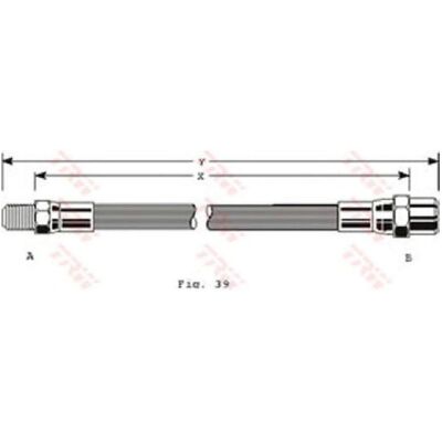 Ευέλικτος σωλήνας φρένων TRW PHB138 - 390mm, M10x1, Συμβατό με Mercedes-Benz Ευέλικτος σωλήνας φρένων TRW PHB138 - 390mm, M10x1, Συμβατό με Mercedes-Benz