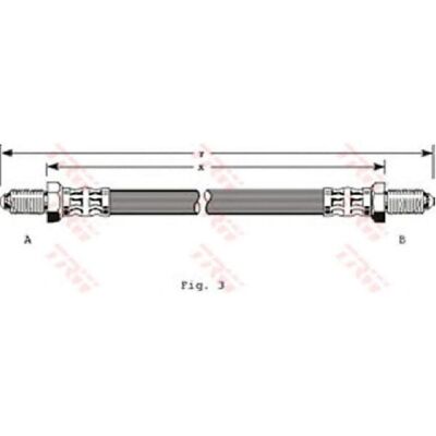 TRW PHC193 bremse slange - 470mm M10x1 - Land Rover TRW PHC193 bremse slange - 470mm M10x1 - Land Rover