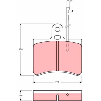 TRW GDB145 Bremseskiver - Foran, Slitasjevarsler, 82mm, 77mm, 16mm TRW GDB145 Bremseskiver - Foran, Slitasjevarsler, 82mm, 77mm, 16mm