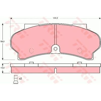 TRW GDB164 Brake Pad Kit - Front Disc - Peugeot J7/J9 Van TRW GDB164 Brake Pad Kit - Front Disc - Peugeot J7/J9 Van