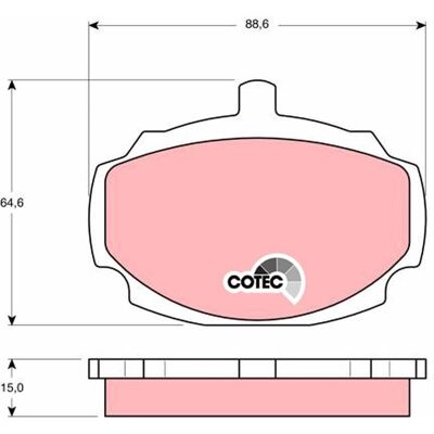 TRW COTEC GDB331 Brake Pad Kit - Front, 4 pcs, Disc Brake System TRW COTEC GDB331 Brake Pad Kit - Front, 4 pcs, Disc Brake System