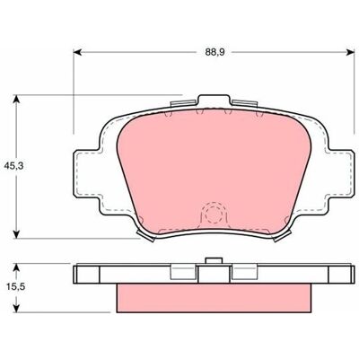 TRW GDB1060 Σετ τακακιών φρένων Nissan Micra 2 TRW GDB1060 Σετ τακακιών φρένων Nissan Micra 2