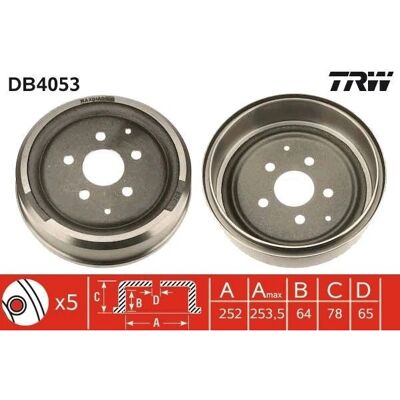 TRW DB4053 Δίσκος φρένων - Volkswagen Transporter 3 OEM TRW DB4053 Δίσκος φρένων - Volkswagen Transporter 3 OEM
