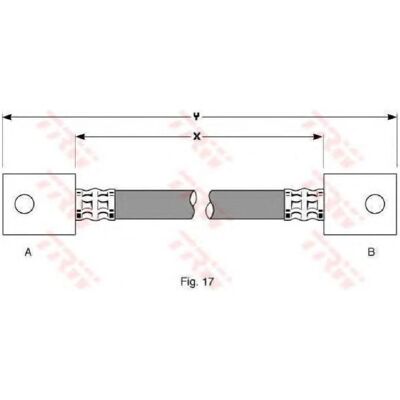 Manguera de freno TRW PHA275 - M10x1 - 431mm - Flexible Manguera de freno TRW PHA275 - M10x1 - 431mm - Flexible