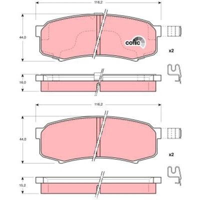 TRW GDB3110 Jarrupalat - Levyjärjestelmän tarvikkeet TRW GDB3110 Jarrupalat - Levyjärjestelmän tarvikkeet