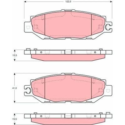 TRW GDB1240 - Bremsesko til Lexus LS, Toyota TRW GDB1240 - Bremsesko til Lexus LS, Toyota