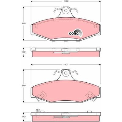 TRW GDB3135 Bremseklodser Sæt med Slidindikator - Brake Pads TRW GDB3135 Bremseklodser Sæt med Slidindikator - Brake Pads