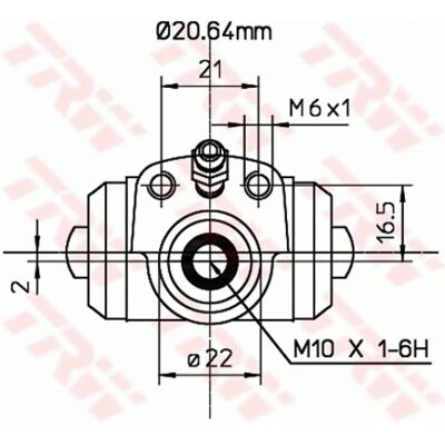 TRW BWF295 Hjulcylinder - 20,6mm Gjutjärn för SKODA Felicia TRW BWF295 Hjulcylinder - 20,6mm Gjutjärn för SKODA Felicia