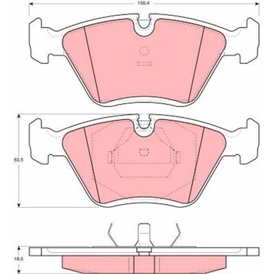 TRW GDB1355 Kit plăcuțe de frână față - Audi Coupé B3 TRW GDB1355 Kit plăcuțe de frână față - Audi Coupé B3