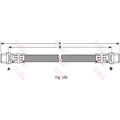 Ευέλικτο σωληνάκι φρένων TRW PHA343 - M10x1, 375mm, Volkswagen Transporter 4 Ευέλικτο σωληνάκι φρένων TRW PHA343 - M10x1, 375mm, Volkswagen Transporter 4