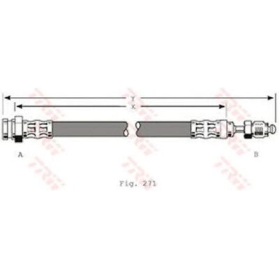 TRW PHB343 Αντίσταση φρένου - M10x1, 555mm, για SAAB 9000 5θυρα TRW PHB343 Αντίσταση φρένου - M10x1, 555mm, για SAAB 9000 5θυρα