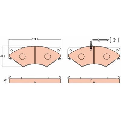 TRW GDB5062 - Slitasjevarnare for IVECO Daily TRW GDB5062 - Slitasjevarnare for IVECO Daily