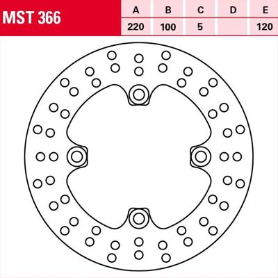 TRW Lucas Brake Disc MST366 - Fixed, Lightweight, High-Temp - Brake Disc TRW Lucas Brake Disc MST366 - Fixed, Lightweight, High-Temp - Brake Disc