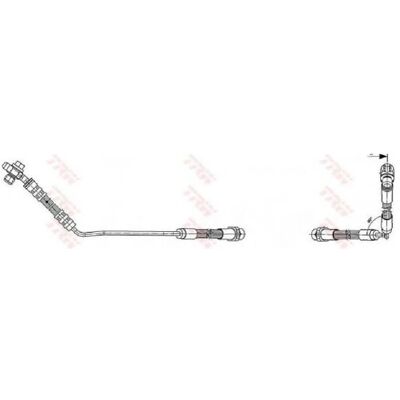 TRW Bremse Slange 510mm Bag Venstre Passer til BMW X5 E53 Mazda Tribute - Bremse Slange TRW Bremse Slange 510mm Bag Venstre Passer til BMW X5 E53 Mazda Tribute - Bremse Slange